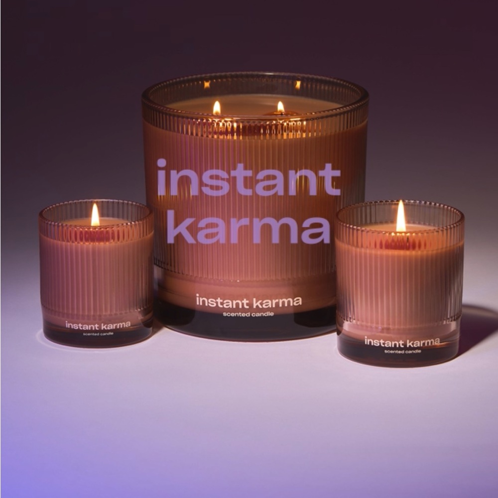 NIB Snif Instant Karma Scented Candle 8.5 ounce luxe ribbed glass vessel NEW - Picture 8 of 14